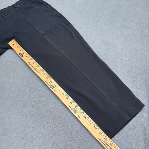Lands End Starfish Straight Leg Pant Womens M (10-12) Black Casual Comfy Pull On - Picture 11 of 16